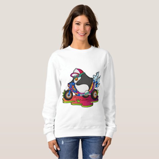 Sweatshirt Pingouin as Biker (Devant entier)