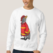 Sweatshirt Pingouin as Firefighter with Helmet (Devant)