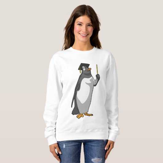 Sweatshirt Pingouin as Teacher with Pointer (Devant entier)