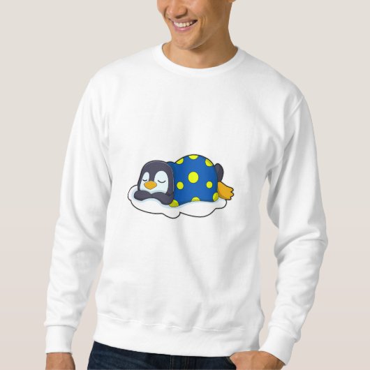 Sweatshirt Pingouin au coucher avec couverture (Devant)