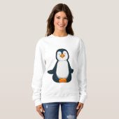 Sweatshirt Pingouin au Yoga Fitness en Assis (Devant entier)