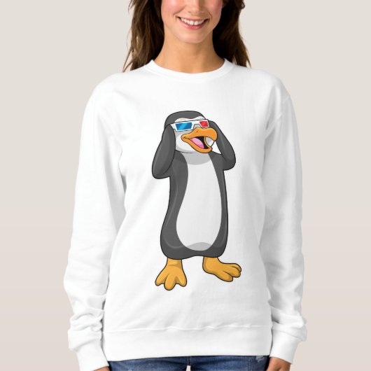 Sweatshirt Pingouin avec lunettes (Devant)