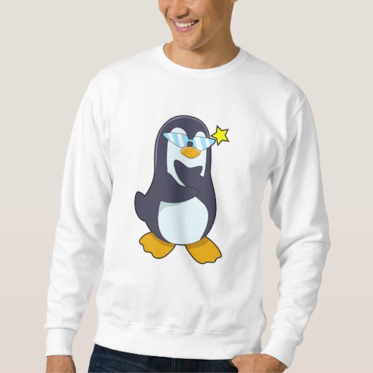 Sweatshirt Pingouin avec lunettes de soleil (Devant)