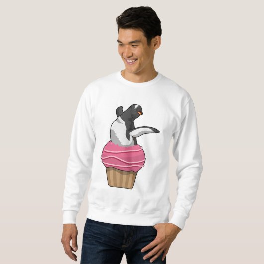 Sweatshirt Pingouin avec muffin (Devant entier)