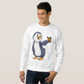 Sweatshirt Pingouin avec papillon (Devant entier)
