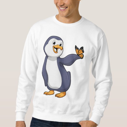 Sweatshirt Pingouin avec papillon (Devant)
