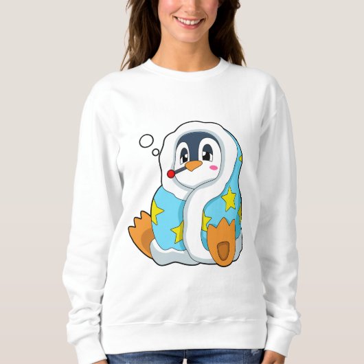 Sweatshirt Pingouin avec thermomètre clinique (Devant)