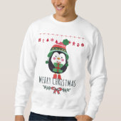Sweatshirt Pingouin de Noël (Devant)