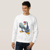 Sweatshirt Pingouin en mécanique avec outil (Devant entier)
