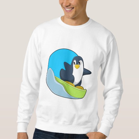 Sweatshirt Pingouin en Snowboardeur avec Sonowboard.PNG (Devant)