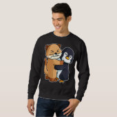 Sweatshirt Pingouin Et Kitten Mignons Animaux Pour Femmes Ani (Devant entier)
