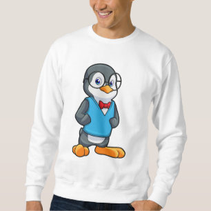 Sweatshirt Pingouin Nerd avec lunettes
