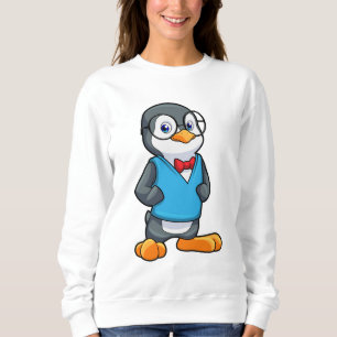 Sweatshirt Pingouin Nerd avec lunettes