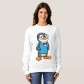 Sweatshirt Pingouin Nerd avec lunettes (Devant entier)