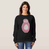 Sweatshirt Pingouin rose (Devant entier)