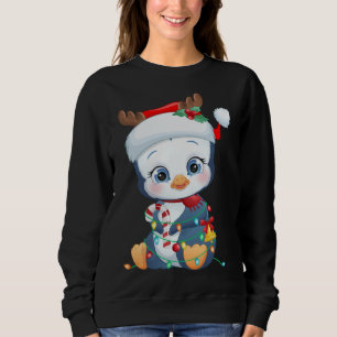 Sweatshirt Pingouin Santa Hat Noël Pingouin Amateurs de pyjam