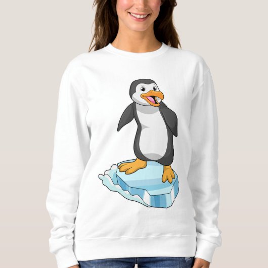 Sweatshirt Pingouin sur glace floc (Devant)
