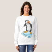 Sweatshirt Pingouin sur glace floc (Devant entier)