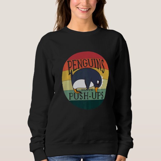 Sweatshirt Pingouins Hate Push Ups Penguin (Devant)