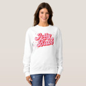 Sweatshirt Pink Christmas Jolly Babe Font tendance (Devant entier)