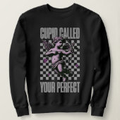 Sweatshirt Pink Cupid être ma Saint Valentin (Design devant)