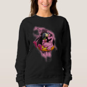 Sweatshirt Pink Flamingo With Float Drinking Beer Summer Vaca (Devant)