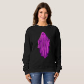 Sweatshirt Pink ghost with middle fingers (Devant entier)