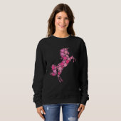 Sweatshirt Pink Polka Dot Unicorn International Dot Day (Devant entier)