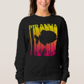 Sweatshirt Piranha Fish Retro (Devant)