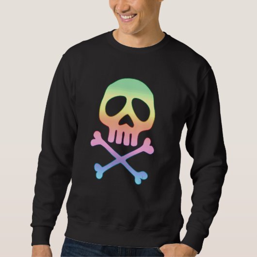 Sweatshirt Pirate de l'espace du crâne Capitaine Crossbones H (Devant)
