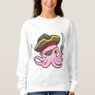 Sweatshirt Pirate de pieuvre avec patch Sabre et Oeil
