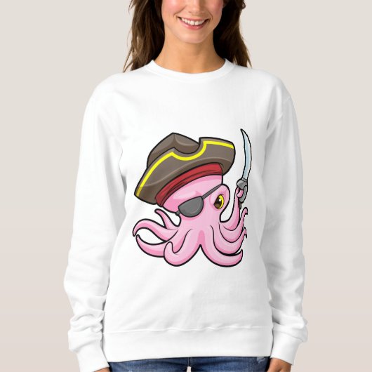 Sweatshirt Pirate de pieuvre avec patch Sabre et Oeil (Devant)