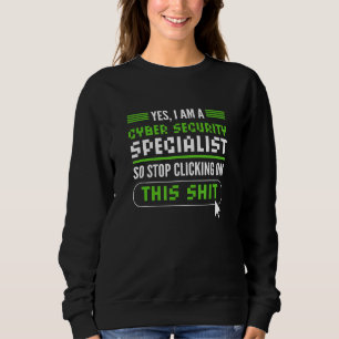 Sweatshirt Pirate Informatique Chapeau Blanc Expert en Cybers