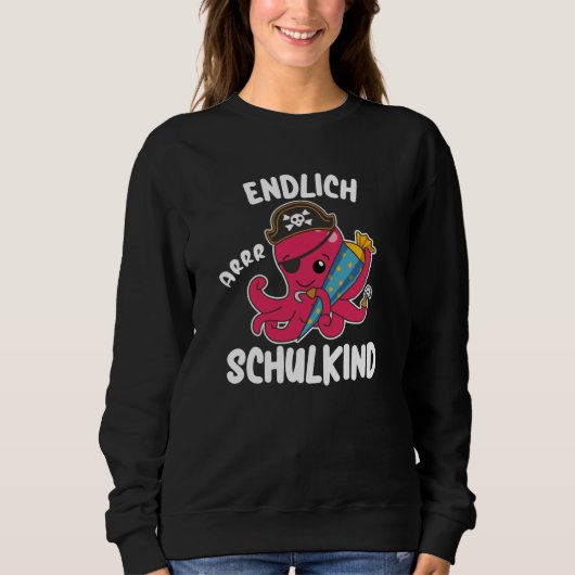 Sweatshirt Pirate Octopus Enrolls School Children School (Devant)