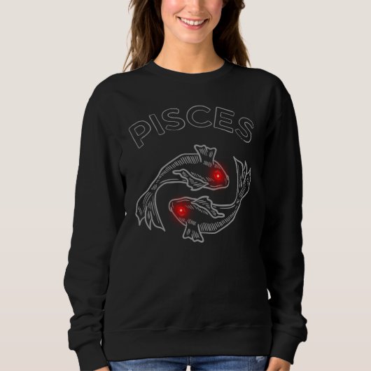 Sweatshirt Pisces Dark Astrology | Minimal Occult Zodiac (Devant)