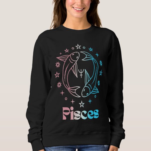 Sweatshirt Pisces Zodiac Sign Trans Transgender Astrology LGB (Devant)