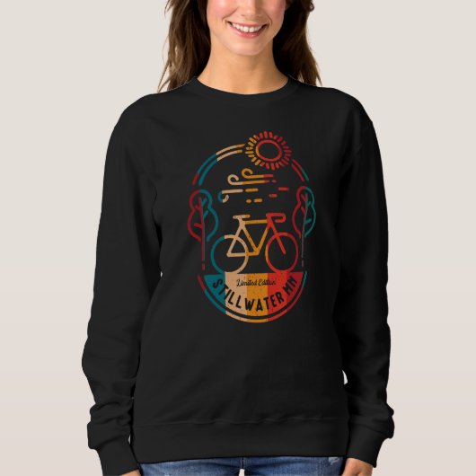 Sweatshirt Piste cyclable Retro Stillwater Minnesota (Devant)