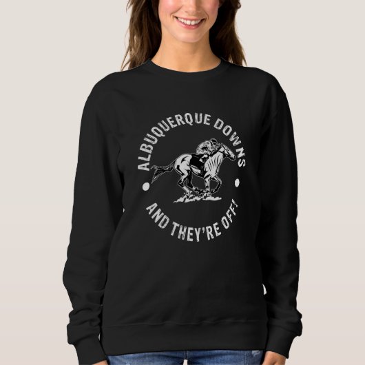 Sweatshirt Piste de course d'Albuquerque Downs Hippisme Eques (Devant)
