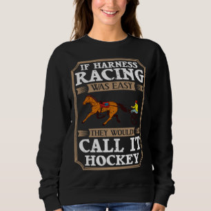 Sweatshirt Piste de course de trot attelé Cheval de course Tr