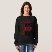 Sweatshirt Pistolets De Chat Pour Hommes Femmes Kitten Graphi (Devant entier)