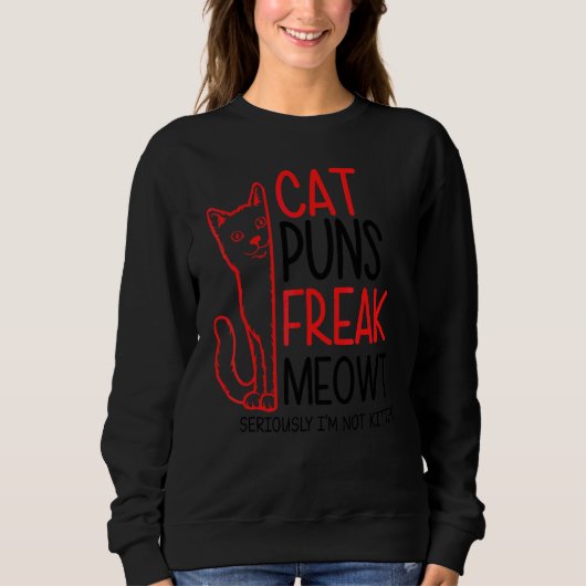 Sweatshirt Pistolets De Chat Pour Hommes Femmes Kitten Graphi (Devant)