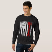 Sweatshirt Piston Drapeau Usa Mécanique Diesel Pour Tout Vent (Devant entier)