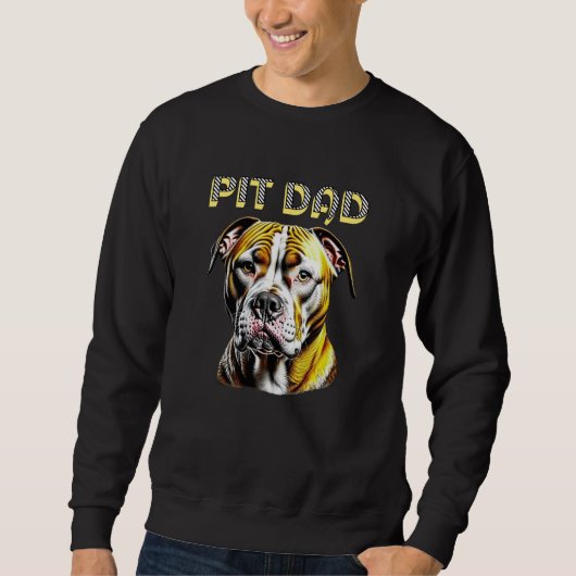 Sweatshirt Pit Bull Papa | AMOUREUX DES CHIENS (Devant)