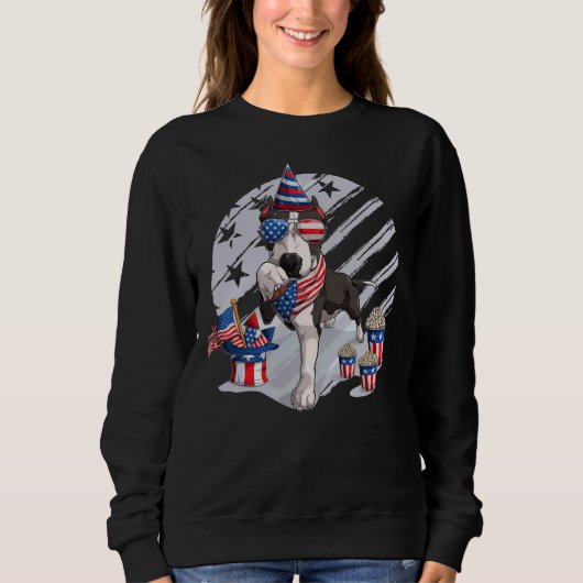 Sweatshirt Pitbull américain 1 (Devant)