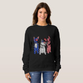 Sweatshirt Pitbull American Flag (Devant entier)