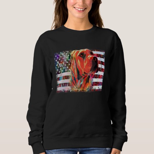 Sweatshirt Pitbull American Flag Dog Mom Dad Patriotic  Terri (Devant)