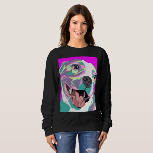 Sweatshirt Pitbull Art (Devant entier)