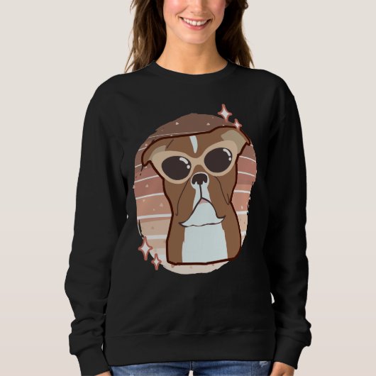 Sweatshirt Pitbull avec lunettes de soleil (Devant)