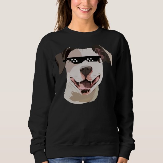 Sweatshirt Pitbull Avec Lunettes de soleil 385 (Devant)