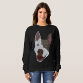 Sweatshirt Pitbull Brown Et Blanc Pointé (Devant entier)